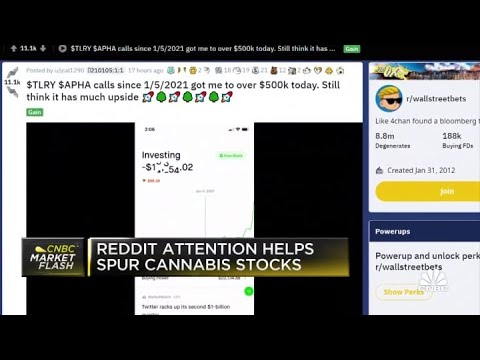 Reddit attention helps spur cannabis stocks